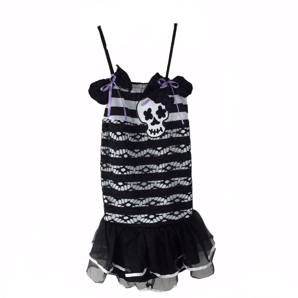 Skull Dress Halloween Costume Size M(8-10)